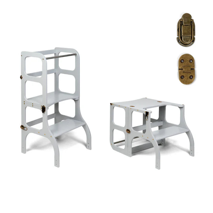 STEP’n’SIT • Tour d’apprentissage convertible 2-en-1 (tour + table)