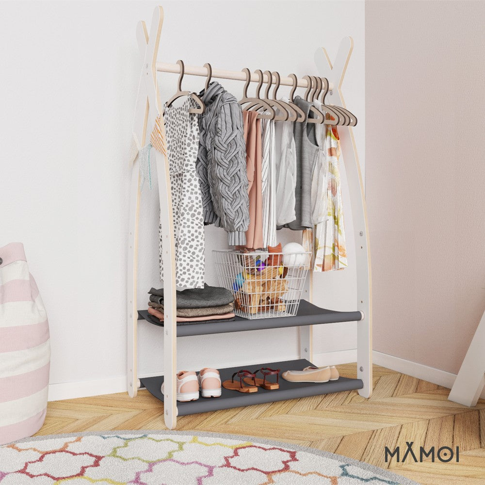 Portant chambre enfant MAMOI en bois blanc 53×32×95 cm