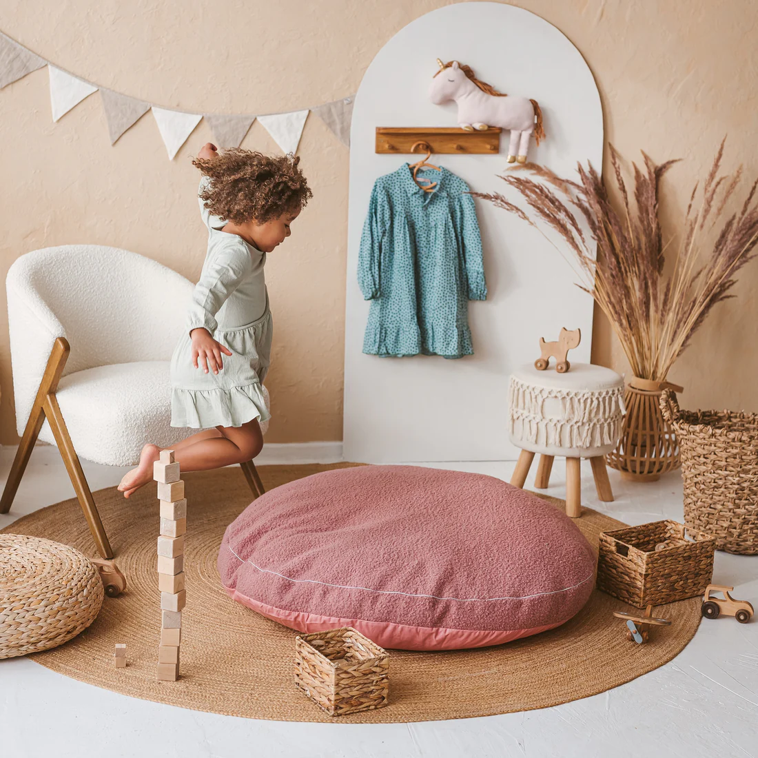 Coussin de sol bouclette Teddy