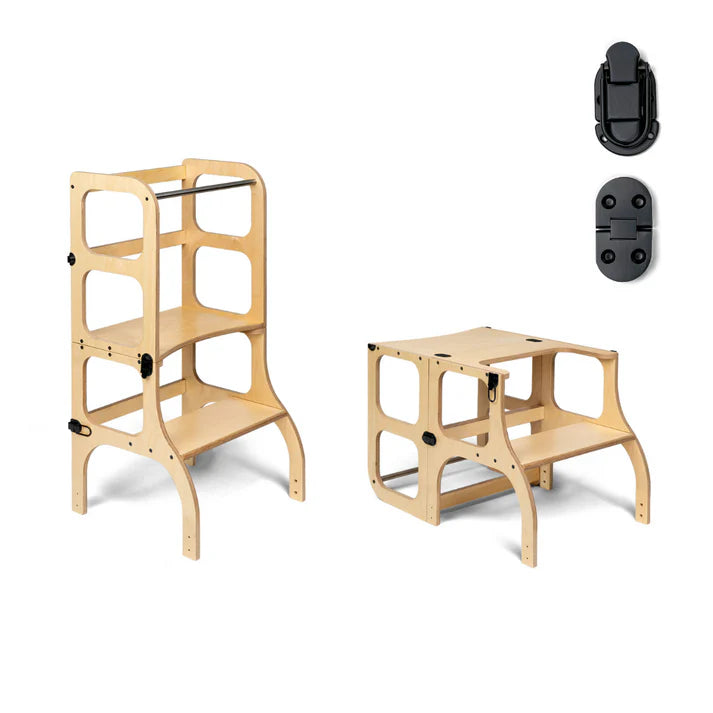 STEP’n’SIT • Tour d’apprentissage convertible 2-en-1 (tour + table)