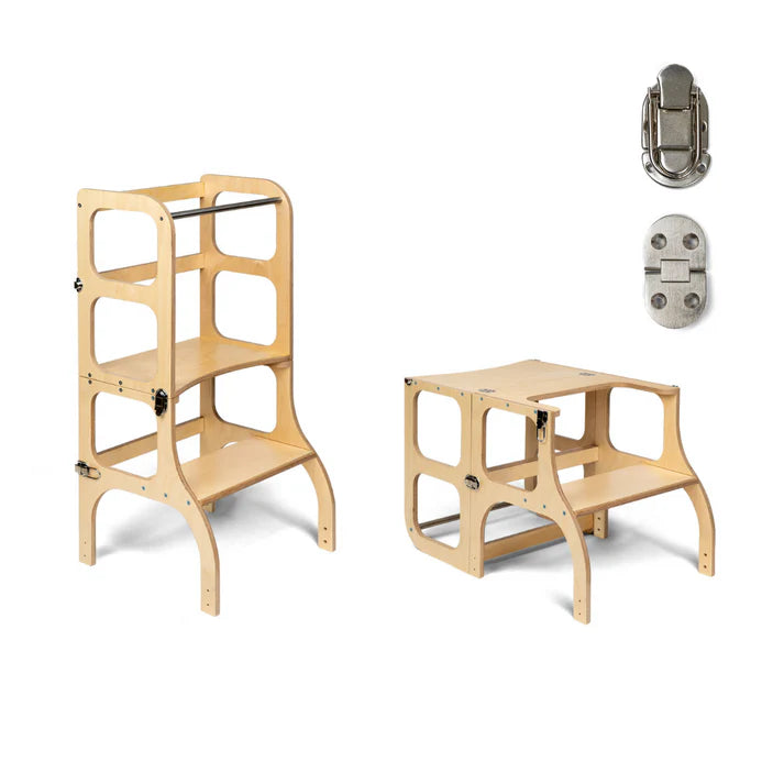 STEP’n’SIT • Tour d’apprentissage convertible 2-en-1 (tour + table)