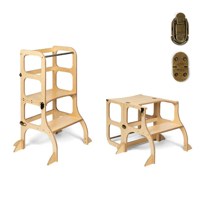 STEP’n’SIT • Tour d’apprentissage convertible 2-en-1 (tour + table)