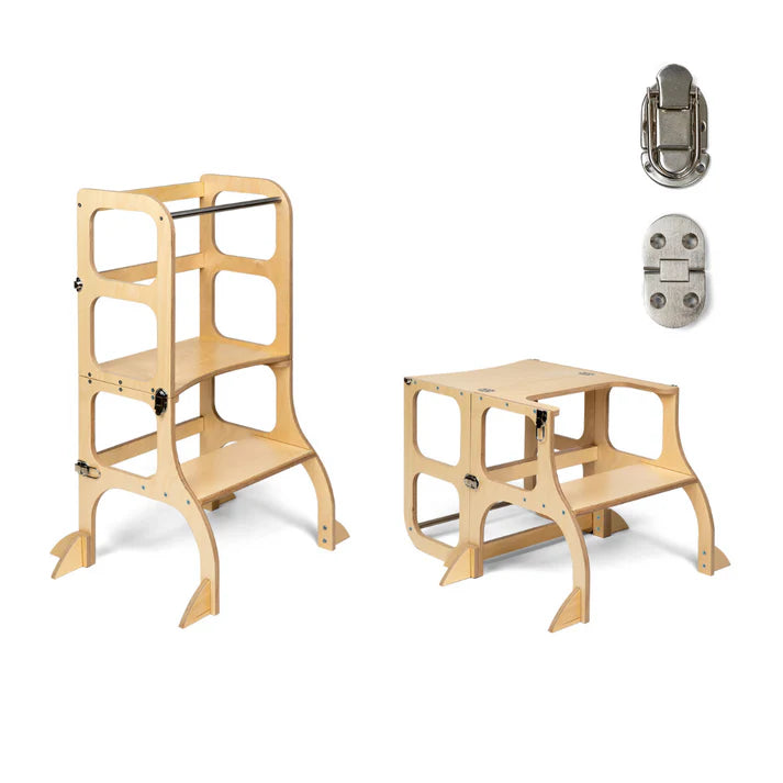 STEP’n’SIT • Tour d’apprentissage convertible 2-en-1 (tour + table)