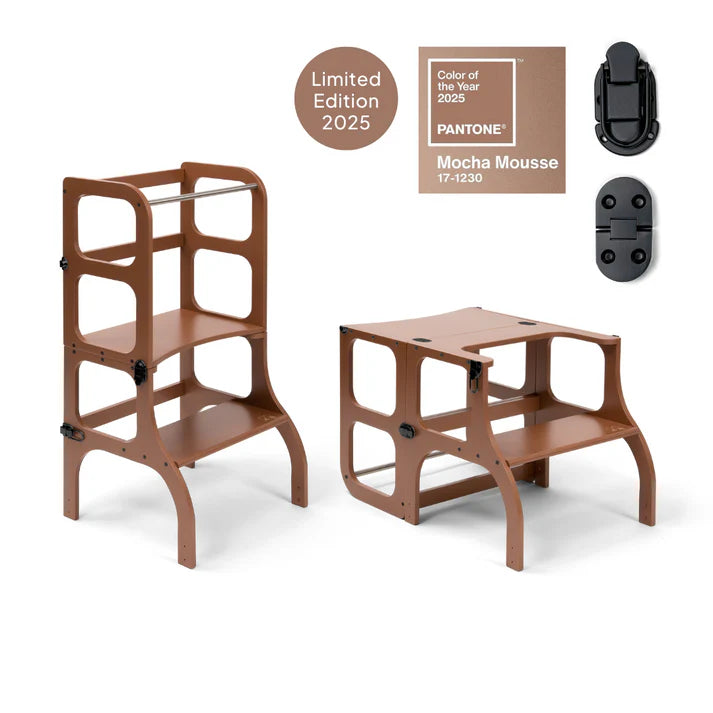STEP’n’SIT • Tour d’apprentissage convertible 2-en-1 (tour + table)