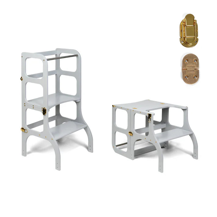 STEP’n’SIT • Tour d’apprentissage convertible 2-en-1 (tour + table)