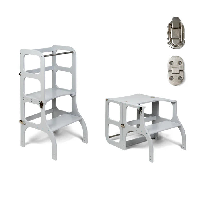 STEP’n’SIT • Tour d’apprentissage convertible 2-en-1 (tour + table)