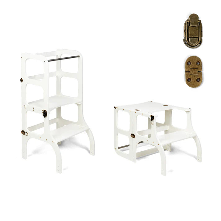 STEP’n’SIT • Tour d’apprentissage convertible 2-en-1 (tour + table)