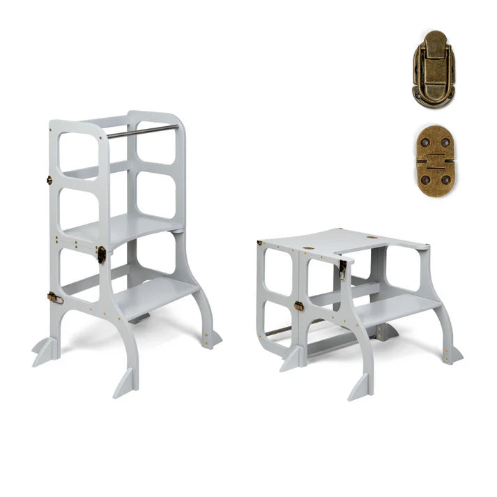 STEP’n’SIT • Tour d’apprentissage convertible 2-en-1 (tour + table)