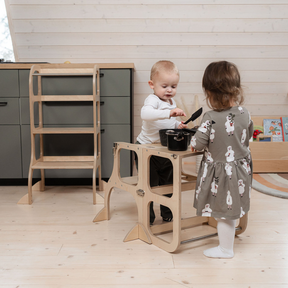 STEP’n’SIT • Tour d’apprentissage convertible 2-en-1 (tour + table)