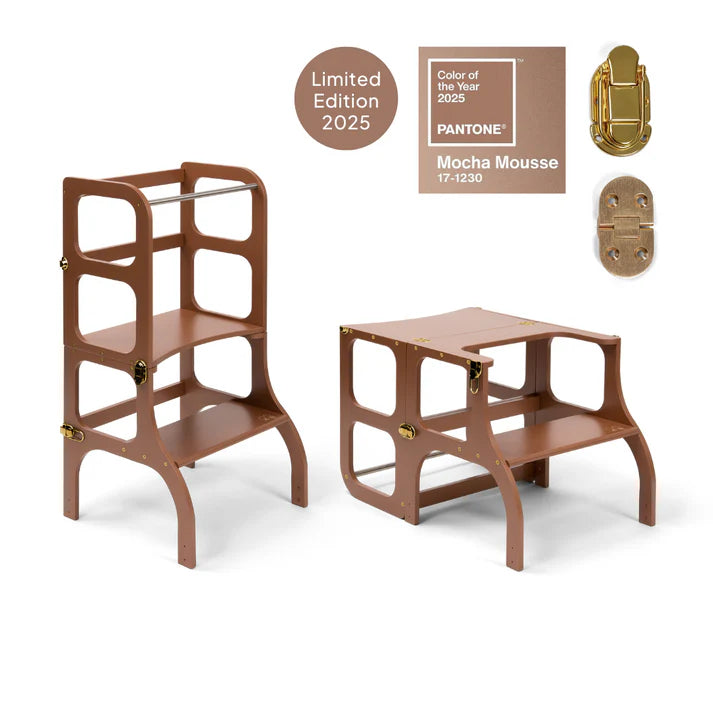 STEP’n’SIT • Tour d’apprentissage convertible 2-en-1 (tour + table)