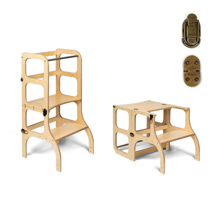 STEP’n’SIT • Tour d’apprentissage convertible 2-en-1 (tour + table)