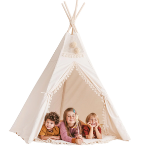 Tipi extra Large avec décorations à pompons