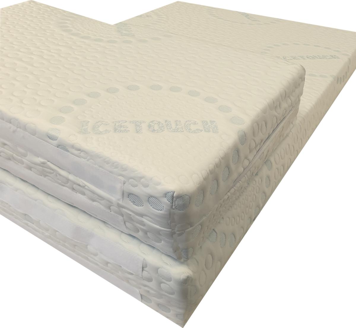 Mitwachsende Matratze 90 x 140 x 15 cm "ice touch fabric" + Erweiterung 90 x 50 x 15 cm
