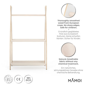 Portant chambre enfant MAMOI en bois blanc 53×32×95 cm