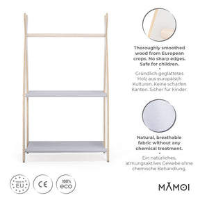 Portant chambre enfant MAMOI en bois blanc 53×32×95 cm