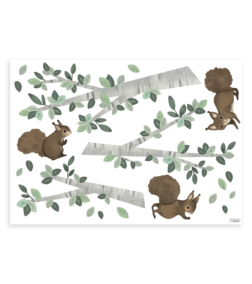 Planche de stickers Kharu animaux Lilipinso - Wallpapers par Lilipinso